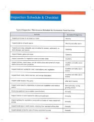 Inspection Schedule & Checklist - City of Sedro-Woolley