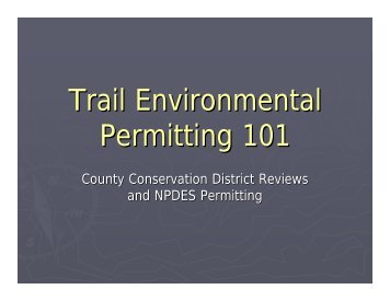 Trail Environmental Permitting - The Delaware and Lehigh National ...