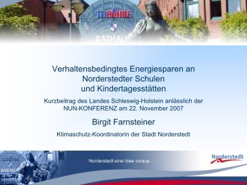 Verhaltensbedingtes Energiesparen an Norderstedter Schulen und ...