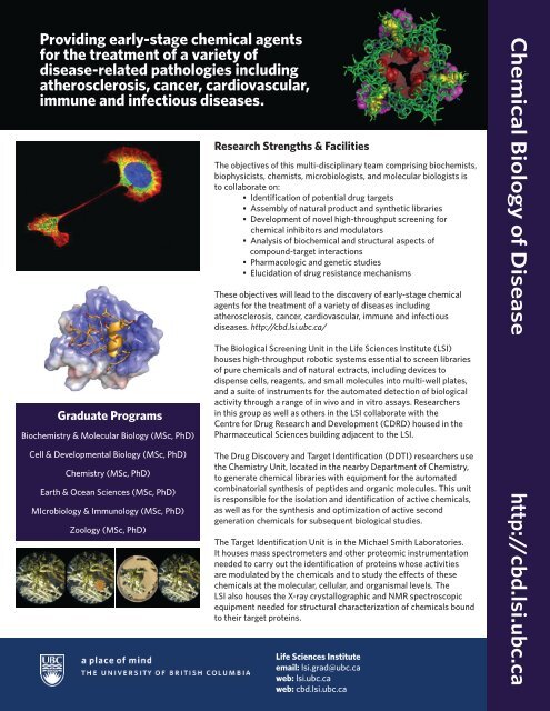 Chemical Biology of Disease - University of British Columbia