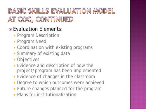 Implementing Program Evaluation Models ... - The RP Group