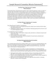 Sample Research Committee Mission Statements - The RP Group