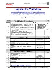 Instrumenten-Wunschliste - Musikakademie Alteglofsheim