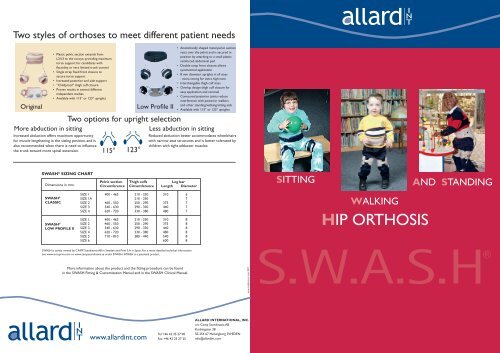 Allard Toe Off Sizing Chart