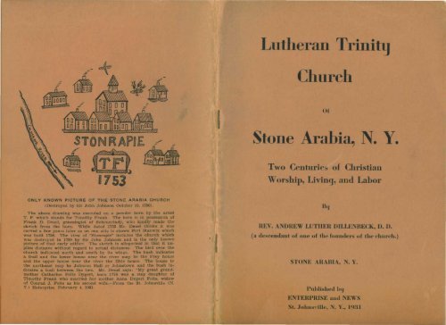 Lutheran Trinity Church Stone Arabia, N. Y. - Crego-Jones Family ...