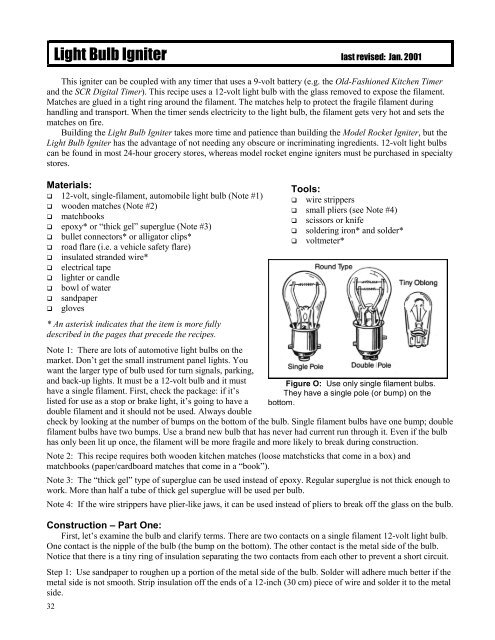 Setting Fires With Electrical Timers