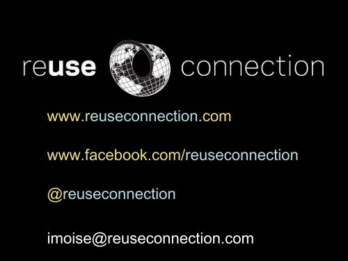 Ian Moise, ReUse Connection - Reuse Alliance