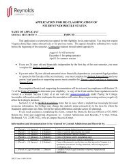 Application for Re-classification of Student's Domicile Status