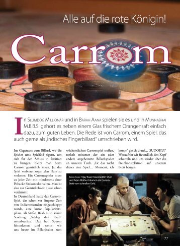 ISHQ-Artikel Alle auf die rote KÃ¶nigin! - Deutscher Carrom Verband