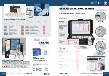 sirchie NARKÃ‚Â® DRug testINg - Chief Supply