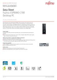 Data Sheet Fujitsu ESPRIMO C700 Desktop PC