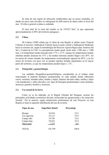 Capacidad de uso de las tierras de la RegiÃ³n Occidental del ...