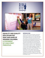 CEASD Child First Brochure - Iowa School for the Deaf