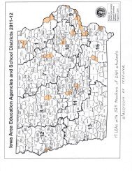 Map of LEAs with teachers and interpreters - Iowa School for the Deaf