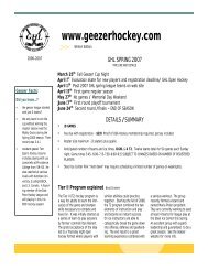 Fathers of Time Hockey Tournament - ptd.net