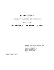 PSC STAFF REPORT ON THE POWER PURCHASE AGREEMENT ...