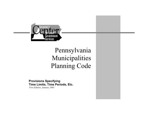 Recent amendments to the PA Municipalities Planning Code - ptd.net