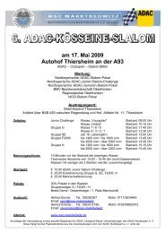 am 17. Mai 2009 Autohof Thiersheim an der A93 - MSC Marktredwitz