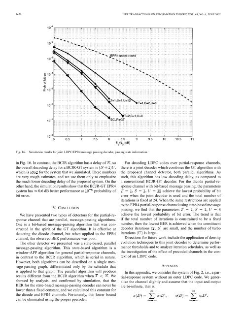 Joint message-passing decoding of LDPC codes and ... - CiteSeerX