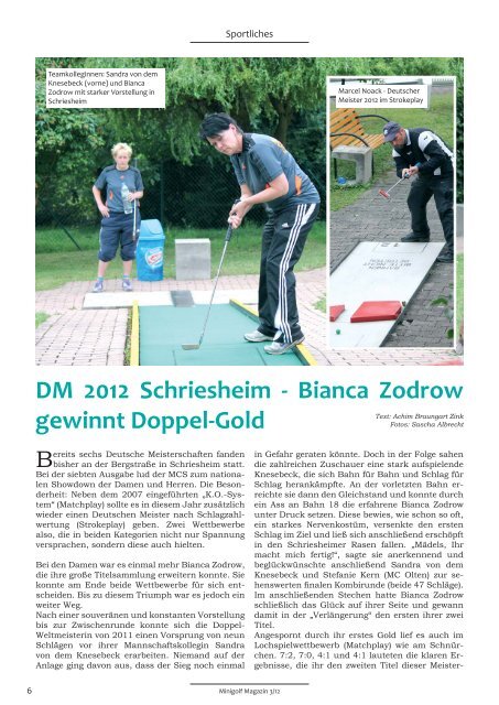 Fun Teamgolf-Nach- schlagturnier in Dormagen In aller Kürze!