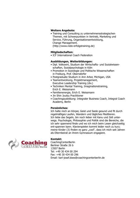 download des Profils als PDF - Coaching Center Berlin