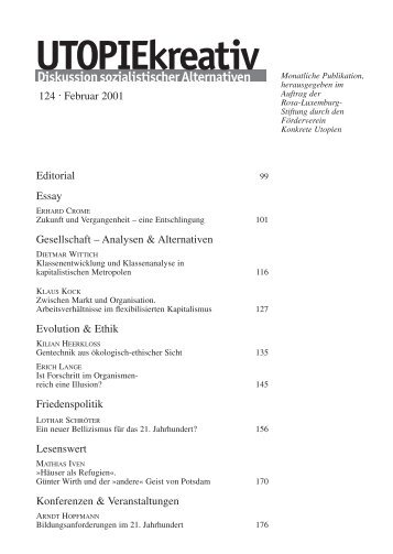 Editorial Essay Gesellschaft â Analysen & Alternativen Evolution ...