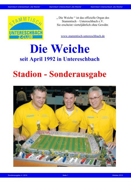 Die Weiche seit April 1992 in Untereschbach Stadion