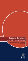 European Governance - European Round Table of Industrialists