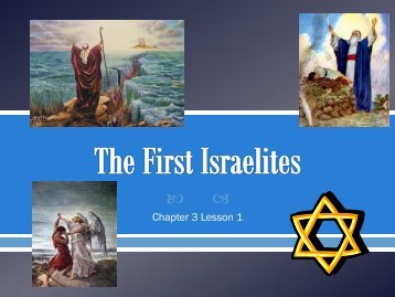 The First Israelites Sec 1