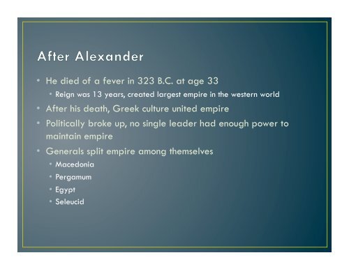 Ch 8 Sec 3 Alexander the Great