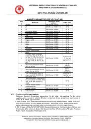 2013 yÄ±lÄ± analiz Ã¼cretleri - Jeotermal Enerji,YeraltÄ±suyu ve Mineral ...