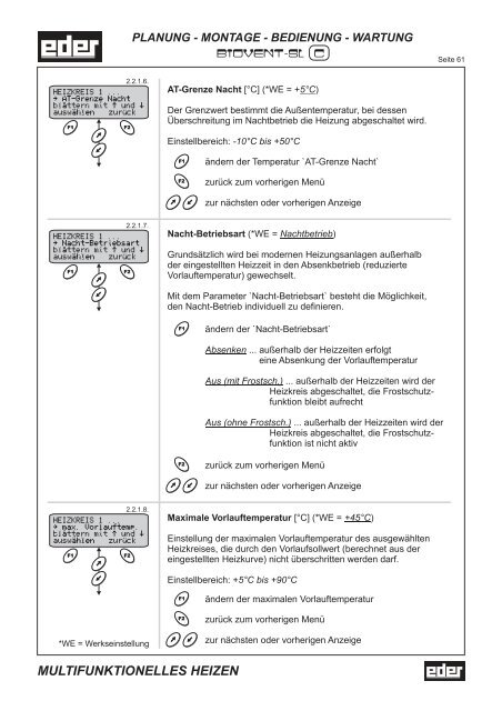 Bedienungsanleitung Biovent SLC - Eder