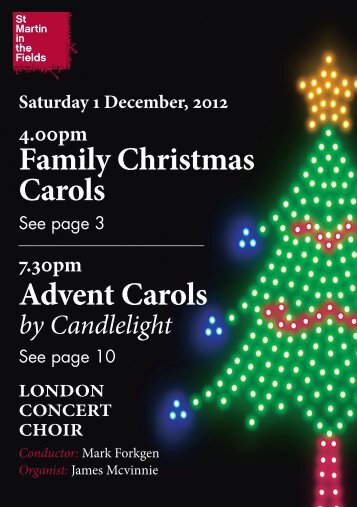 1 December 2012: Family Christmas Carols/Advent Carols