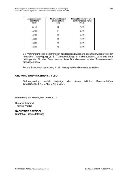 KEHRE - Kusterdingen