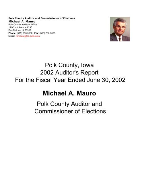 Michael A. Mauro - Polk County Auditor