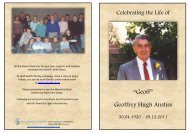 â€œGeoffâ€ Geoffrey Hugh Anstiss - Tributes