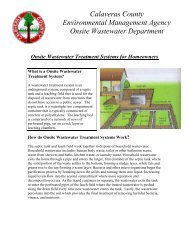 Onsite Wastewater Treatment Systems for ... - Calaveras County