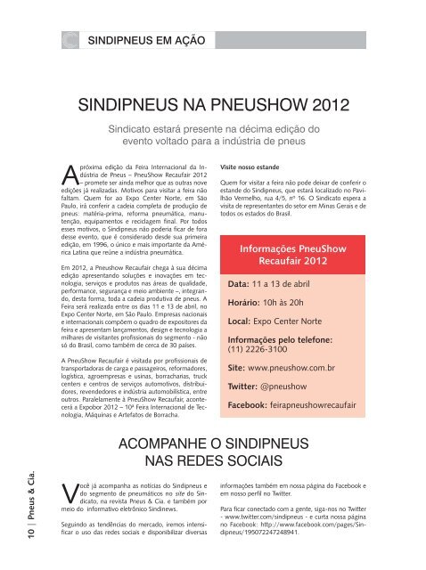 Revista Pneus e Cia nÂº26 - Sindipneus