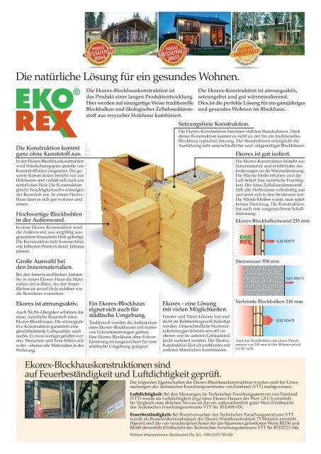 ow. Ein original Ekorex-Haus. Ein zeitgemÃ¤Ães ... - LifeStyle Messe