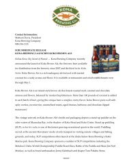 Contact Information - Kona Brewing Company