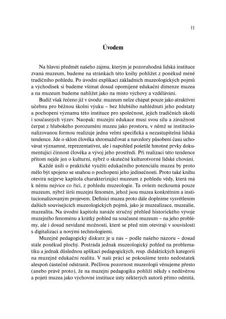 EdukaÄnÃ­ potenciÃ¡l muzea - Katedra vÃ½tvarnÃ© vÃ½chovy PdF UP