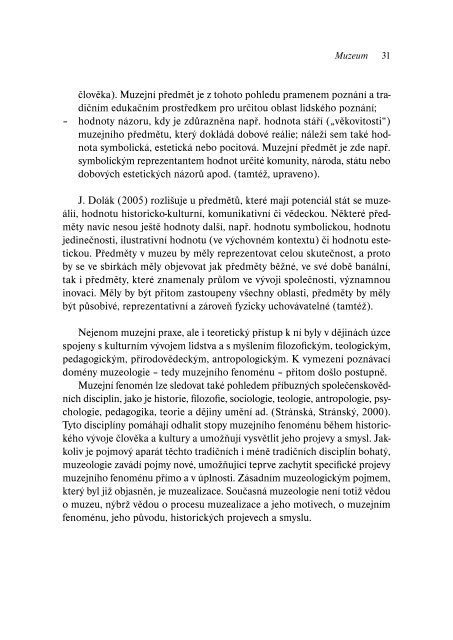 EdukaÄnÃ­ potenciÃ¡l muzea - Katedra vÃ½tvarnÃ© vÃ½chovy PdF UP