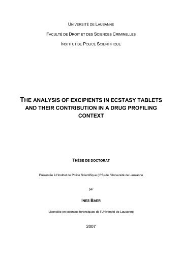 the ecstasy analysis