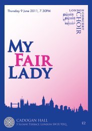 9 June 2011: My Fair Lady