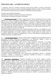 TIPOLOGIA DEL LAVORO DI STRADA (pdf) - Edupolis