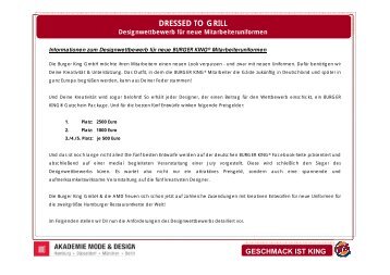 Ausschreibung zum Designwettbewerb fÃ¼r neue BURGER KING ...