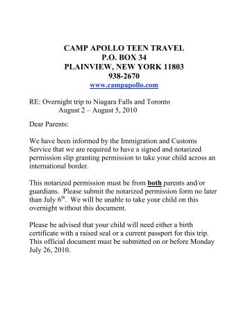 camp apollo teen travel po box 34 plainview, new york 11803 938 ...