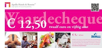 â¬ 12,50 twaalf euro en vijftig cent - Apollo Hotels & Resorts