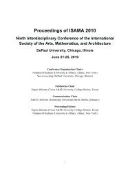 Proceedings of ISAMA 2010 - International Society for the Arts ...