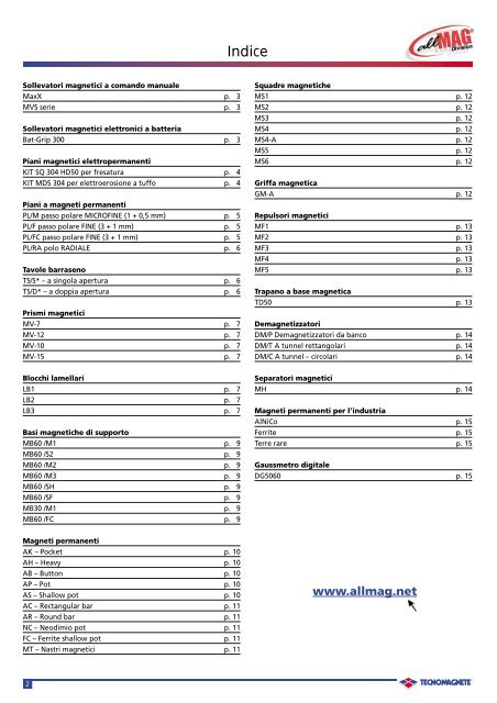 TUTTO SULL' ATTREZZATURA MAGNETICA - Allmag